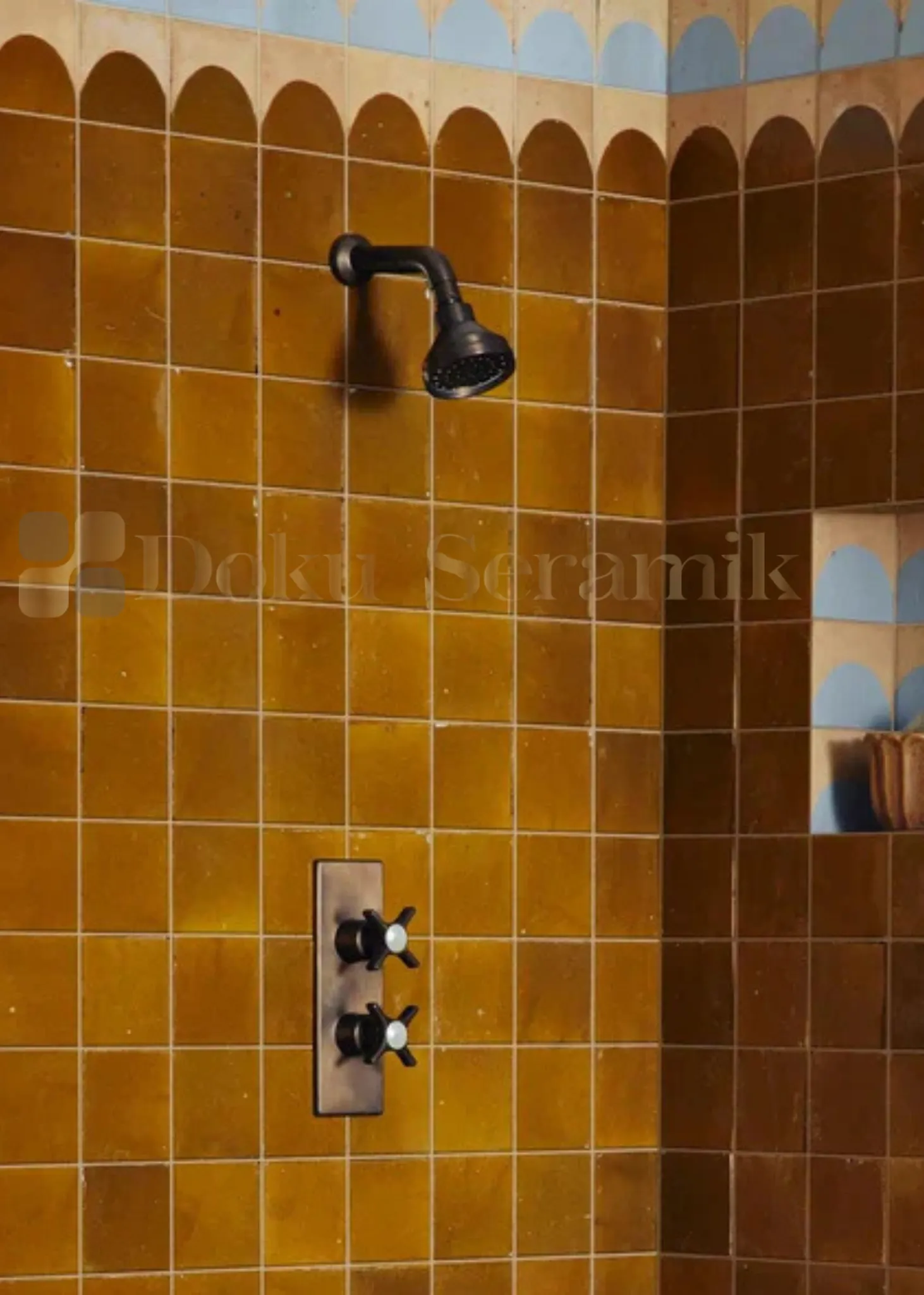 10x10 Seramik Karo-12- Kare Seramik Hardal Renk 10x10