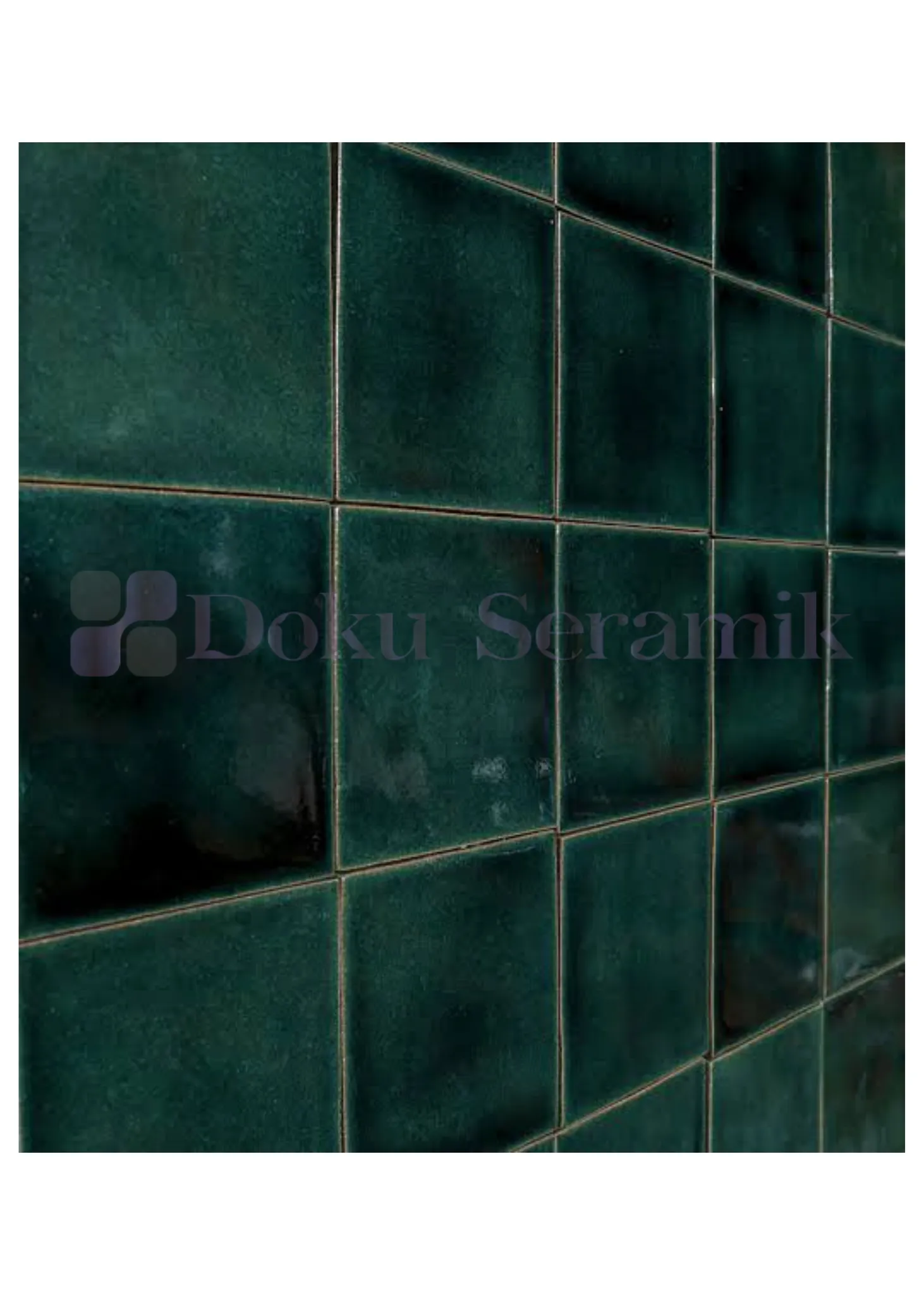 10x10 Seramik Karo-19- Çini Karo Seramik Zümrüt Yeşil