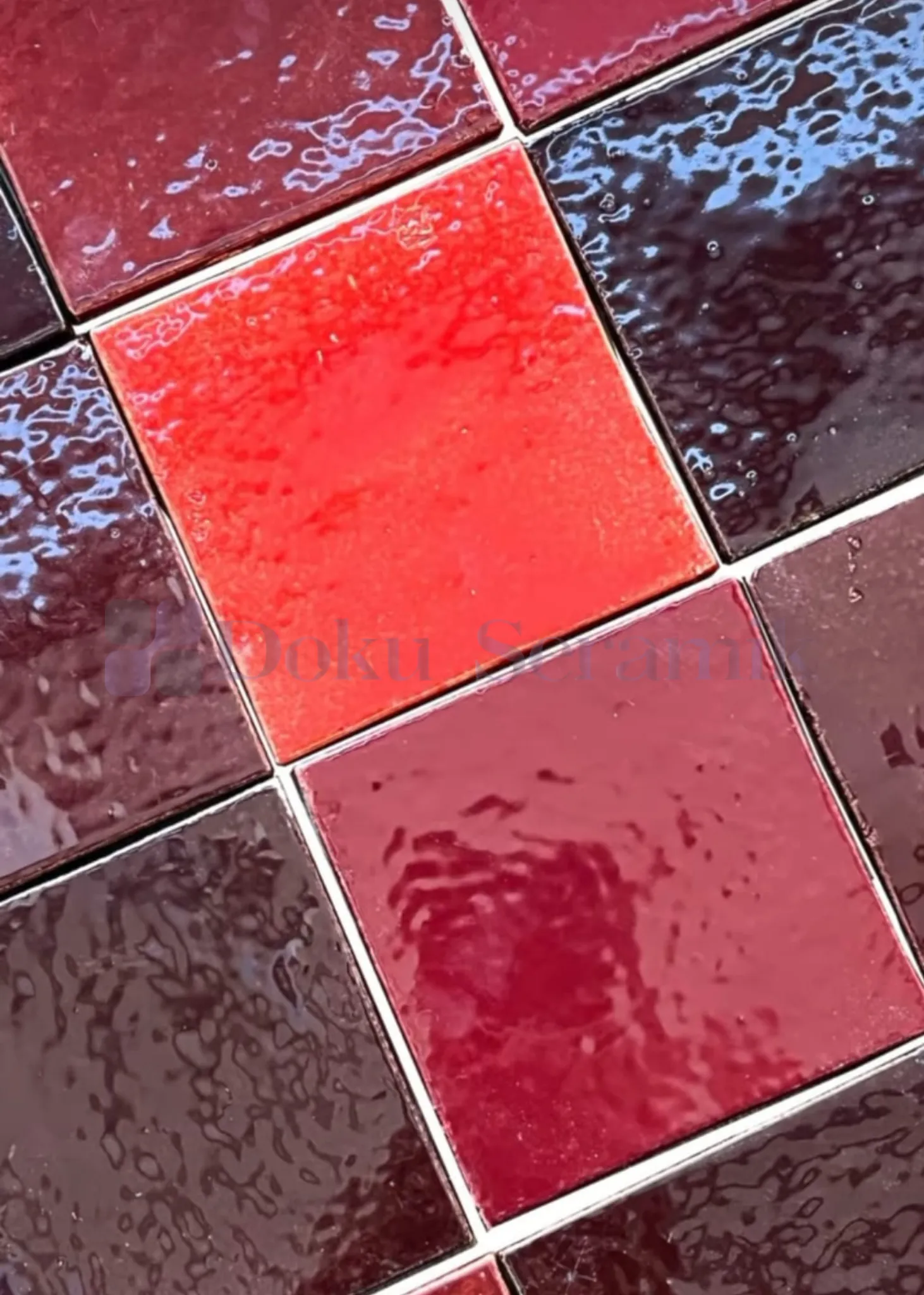 10x10 Seramik Karo-43- Terracotta Seramik Vişne Çürüğü Renk 10x10