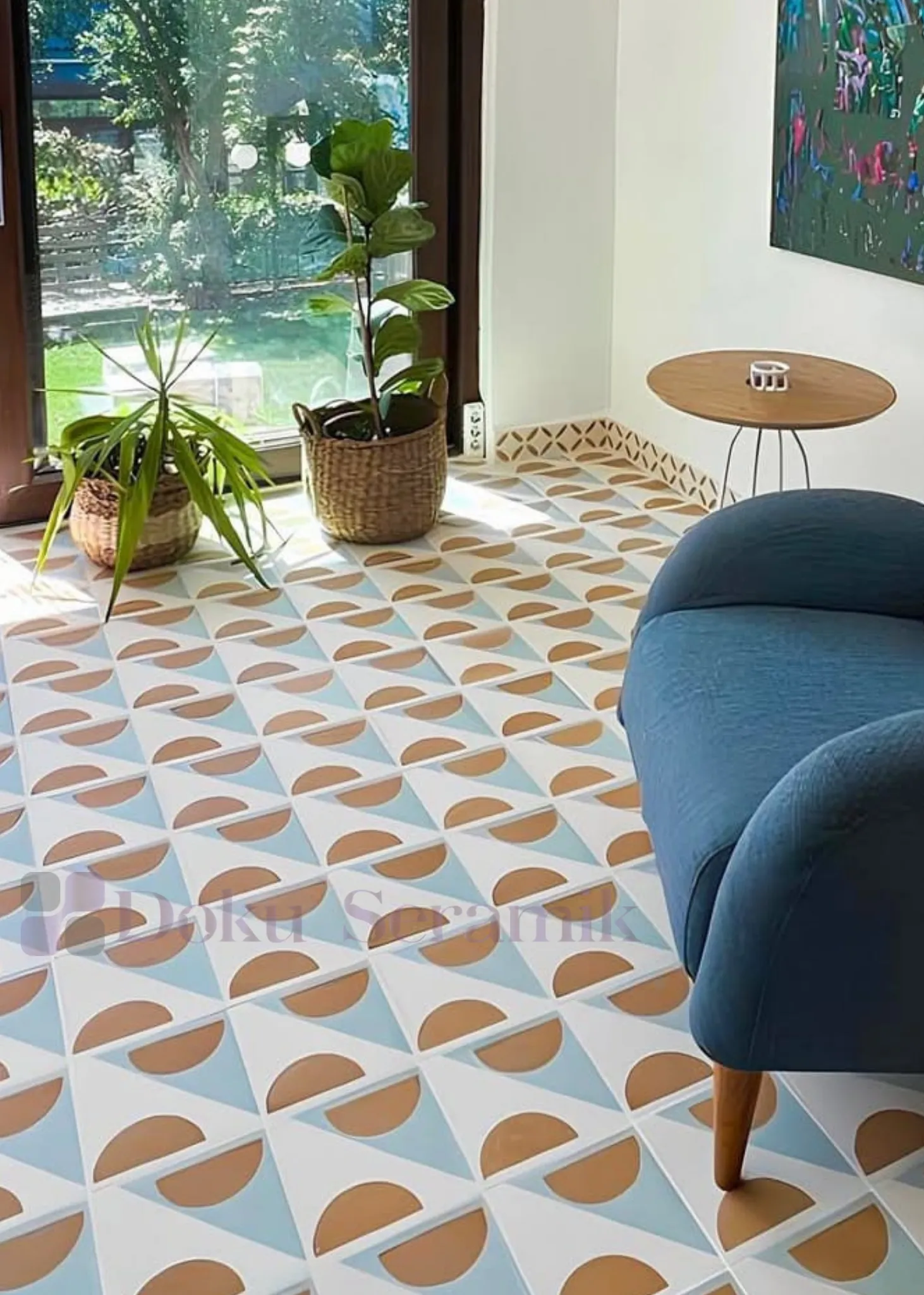 10x10 Seramik Karo-44- Çini Desenli Yer karosu 10X10 