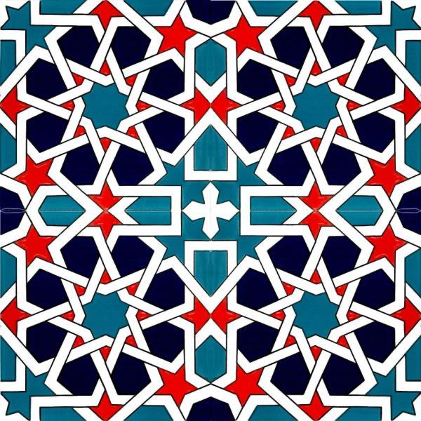 20x20 AC 88 - Mavi Beyaz Çini Kütahya Çini Karo